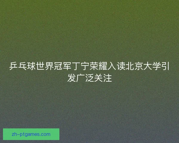 乒乓球世界冠军丁宁荣耀入读北京大学引发广泛关注