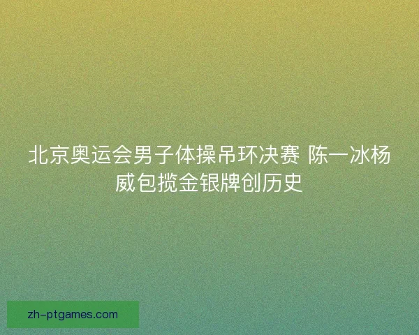 北京奥运会男子体操吊环决赛 陈一冰杨威包揽金银牌创历史